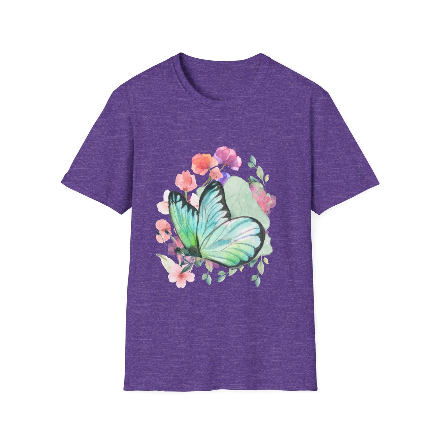 Butterfly Floral Unisex T-Shirt - Nature-Inspired Soft Custom Graphic Tee