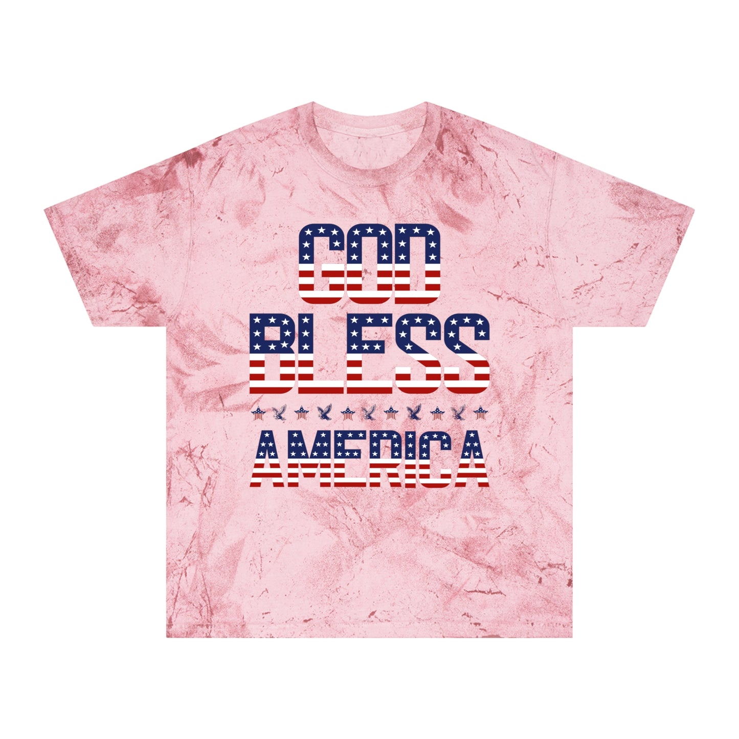 Premium USA Patriotic Color Blast T-Shirt (God Bless America)