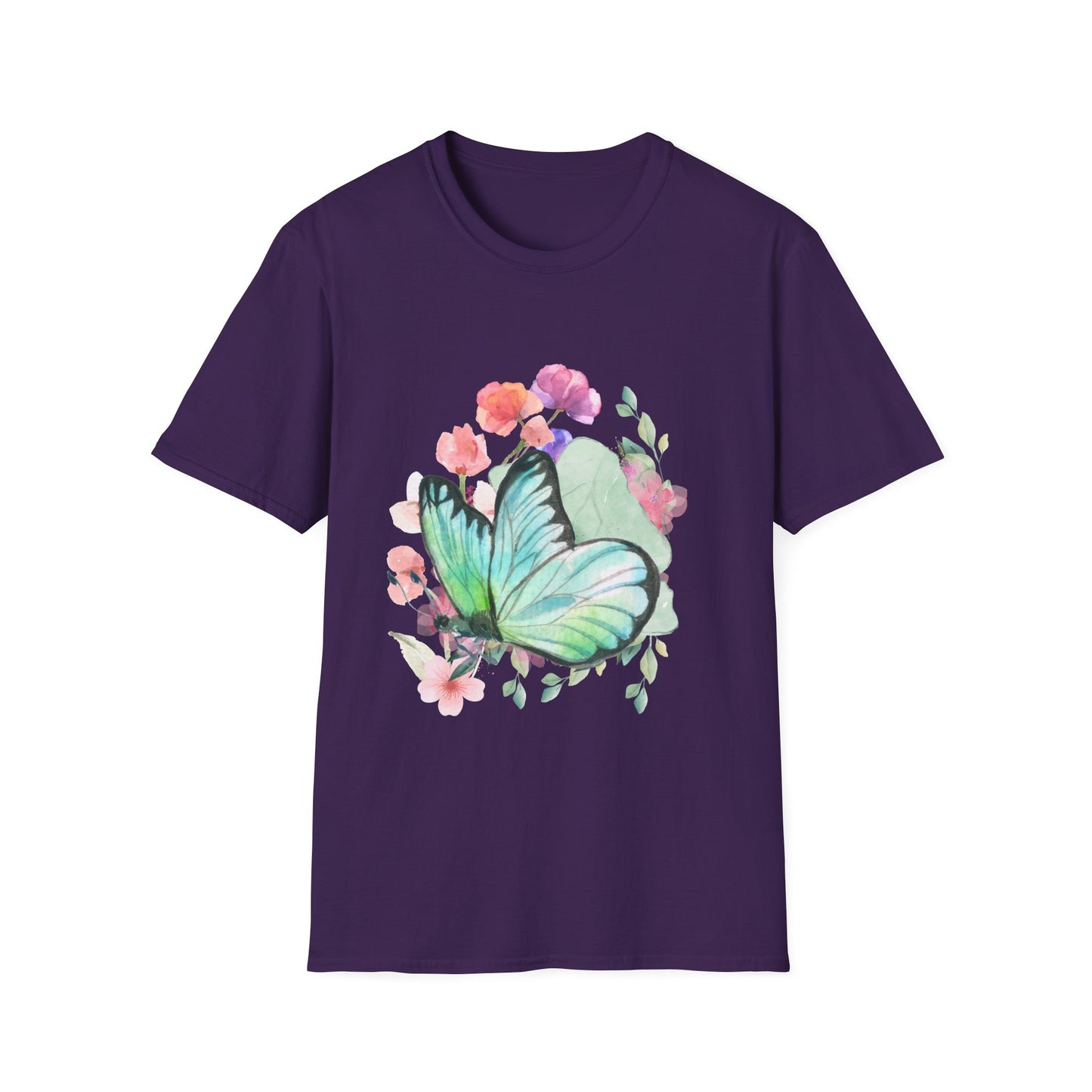 Butterfly Floral Unisex T-Shirt - Nature-Inspired Soft Custom Graphic Tee