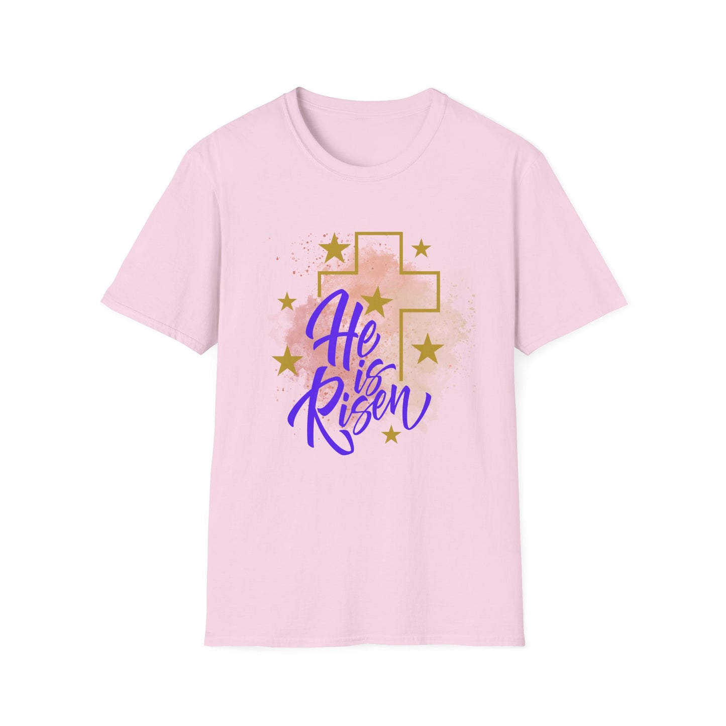 Christian Easter Unisex T-Shirt - He is Risen Cross Custom Graphic Tee