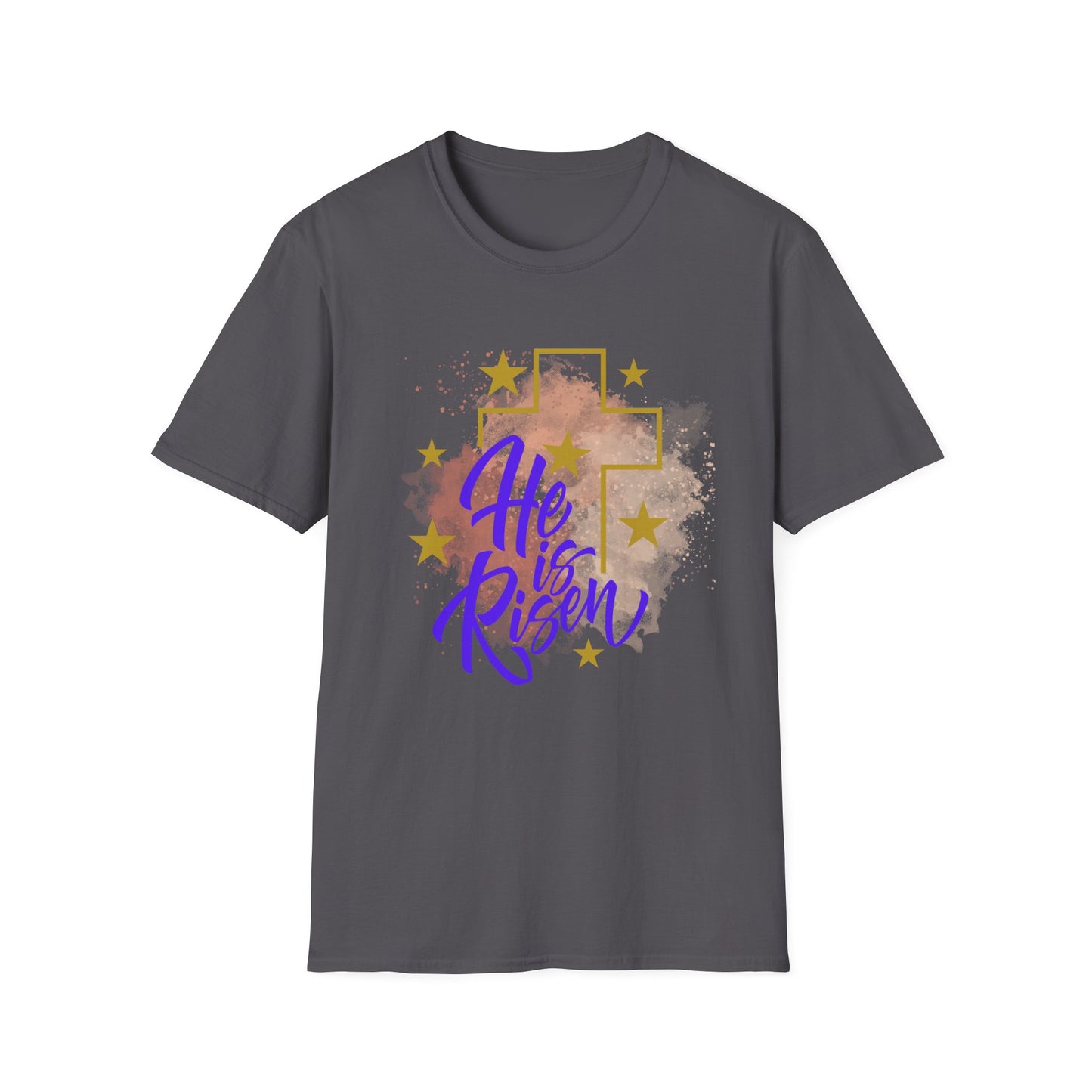 Christian Easter Unisex T-Shirt - He is Risen Cross Custom Graphic Tee