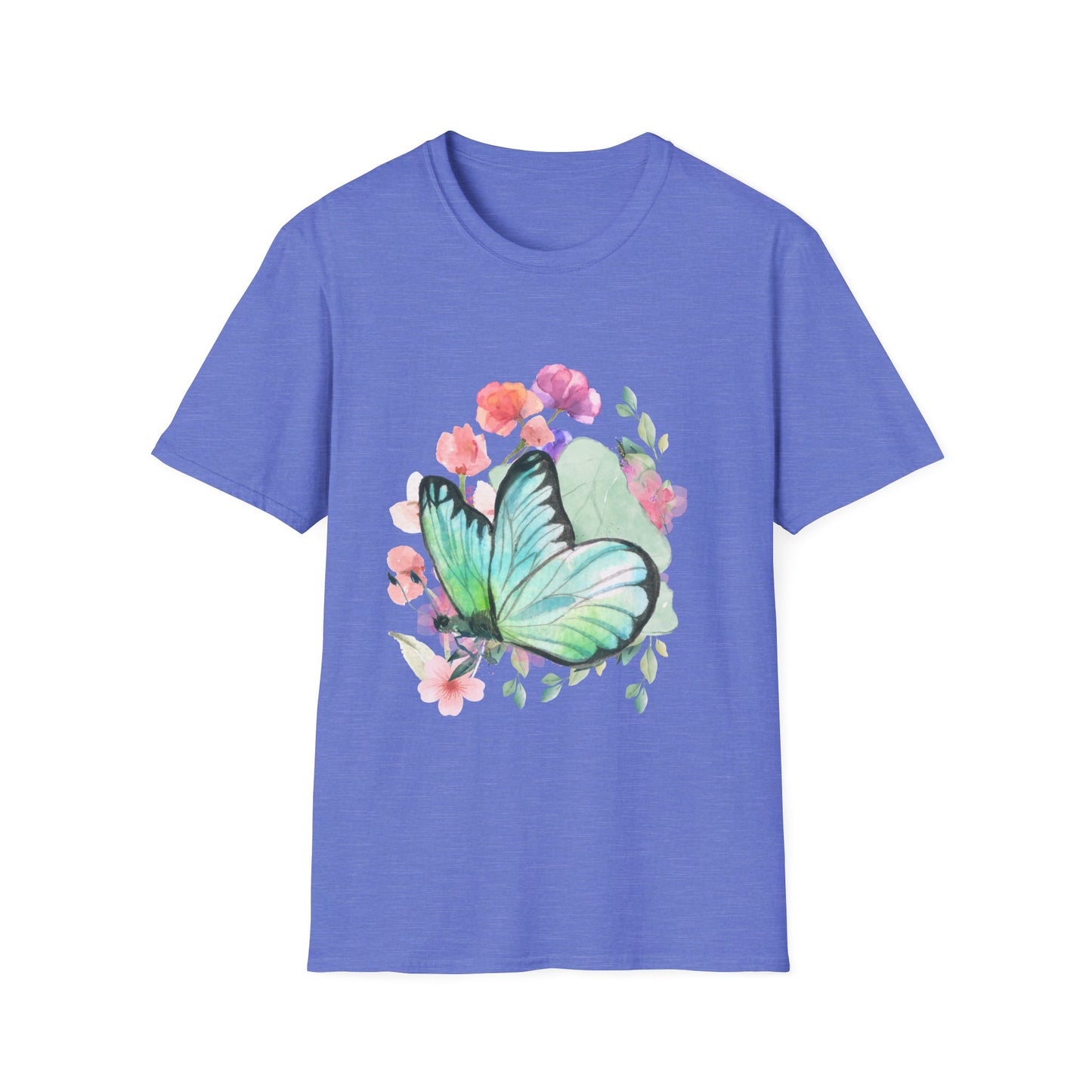 Butterfly Floral Unisex T-Shirt - Nature-Inspired Soft Custom Graphic Tee