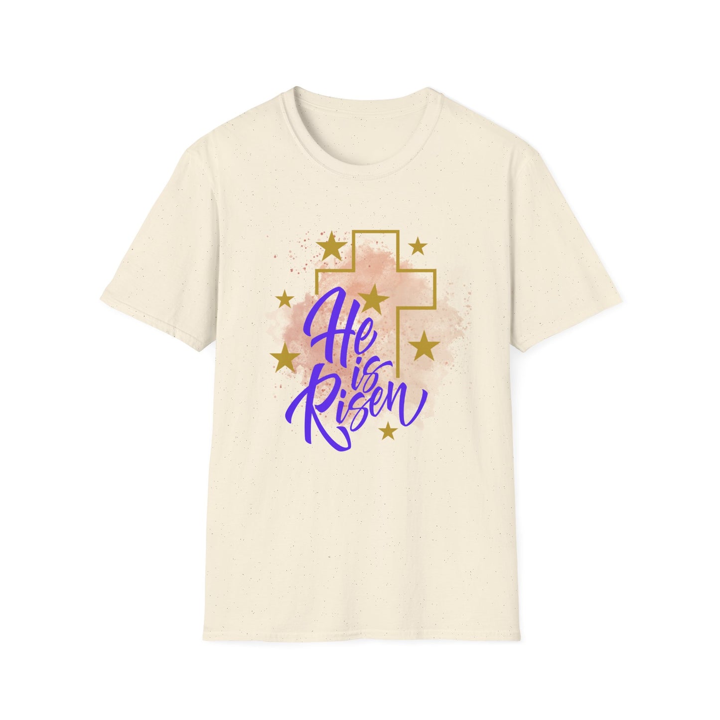 Christian Easter Unisex T-Shirt - He is Risen Cross Custom Graphic Tee