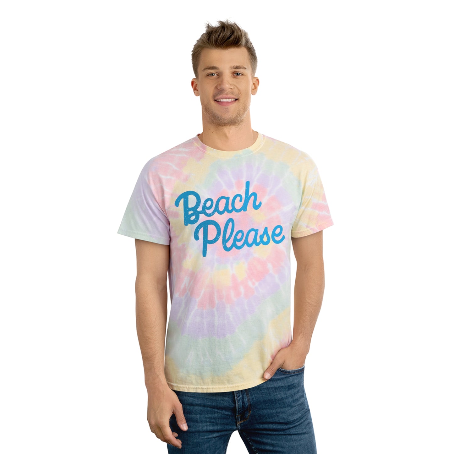 Unisex Tie-Dye T Shirt For Summer (Beach Please)
