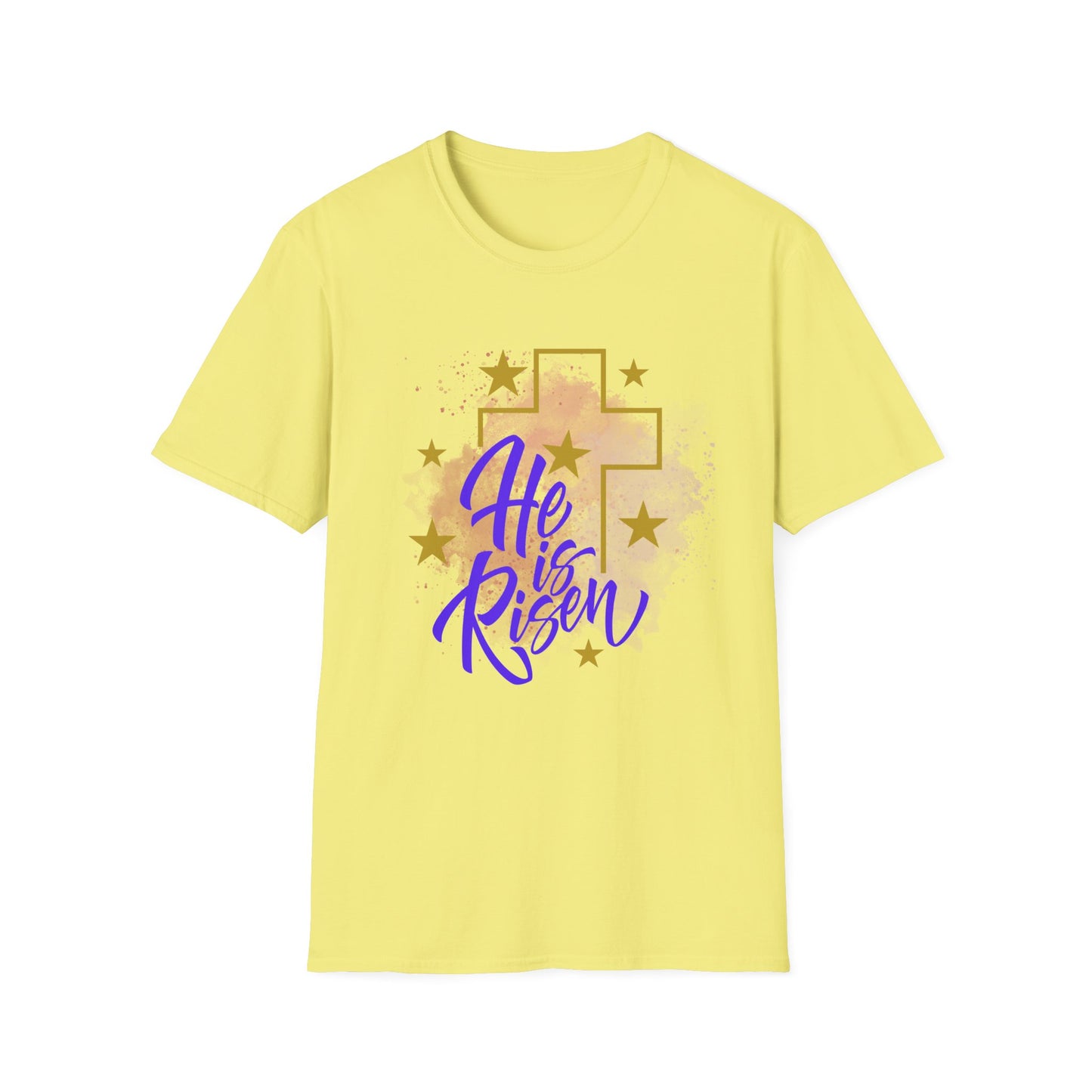 Christian Easter Unisex T-Shirt - He is Risen Cross Custom Graphic Tee