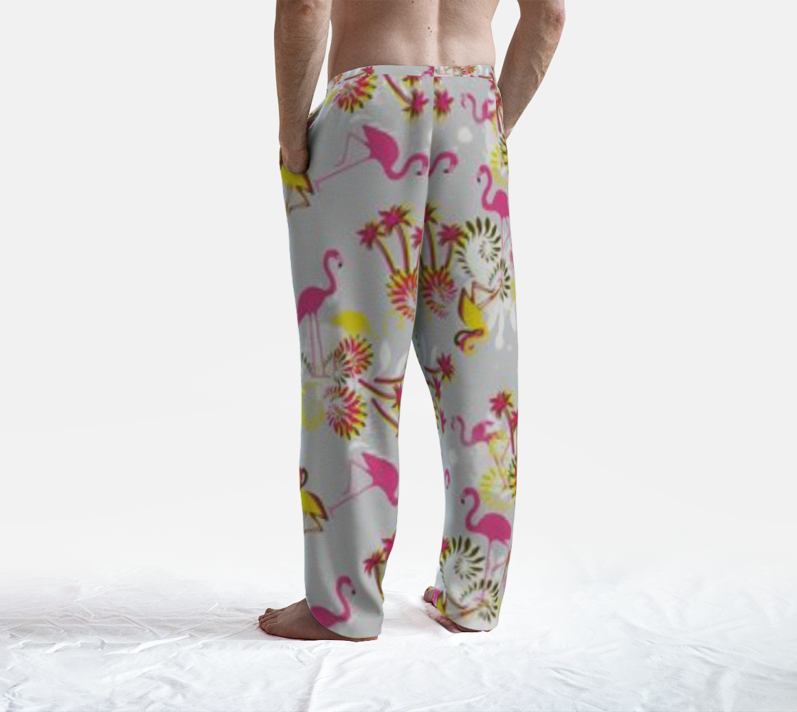 Custom Handsewn Pink Flamingo Lounge Pants For Teen Girls and Women- Made In Canada