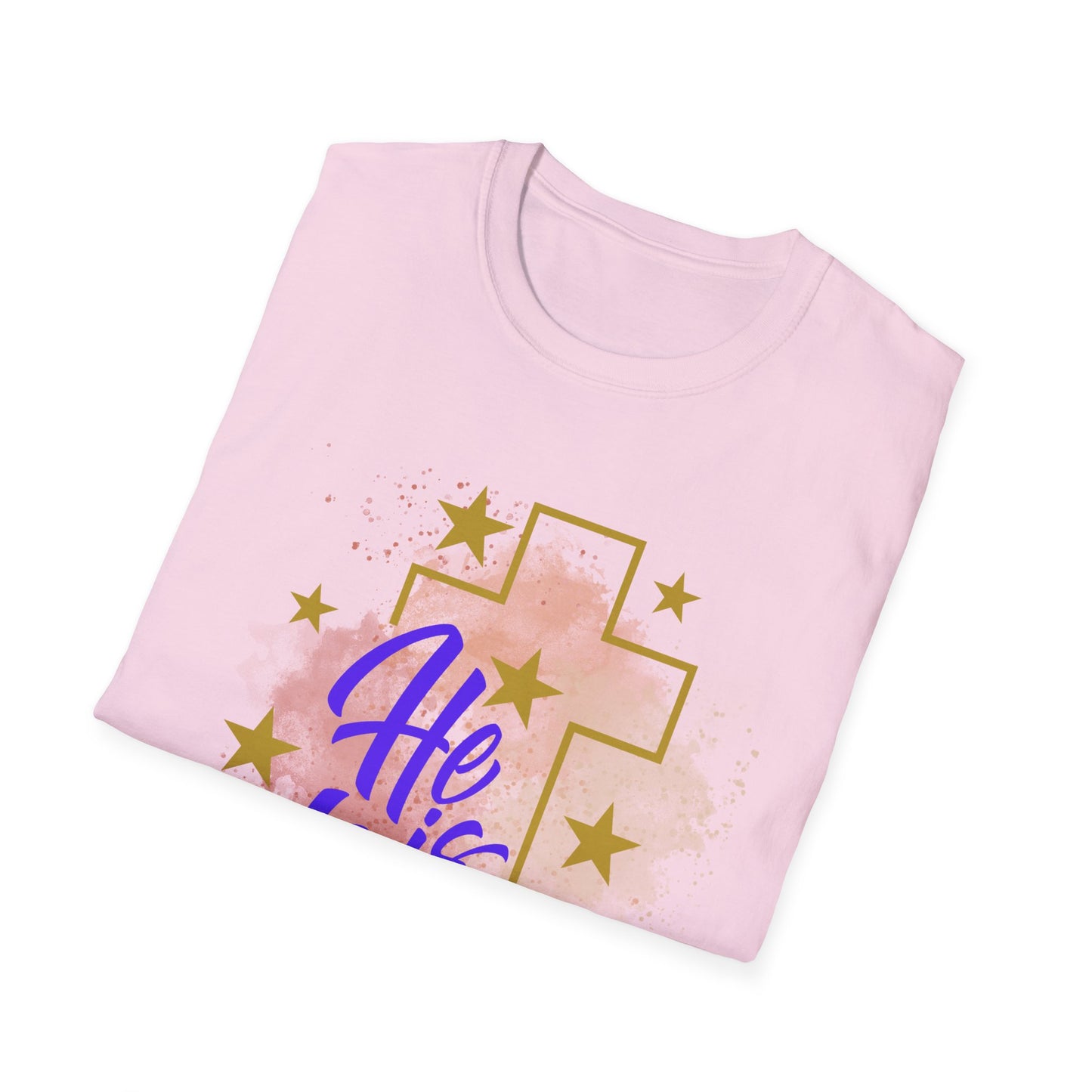 Christian Easter Unisex T-Shirt - He is Risen Cross Custom Graphic Tee