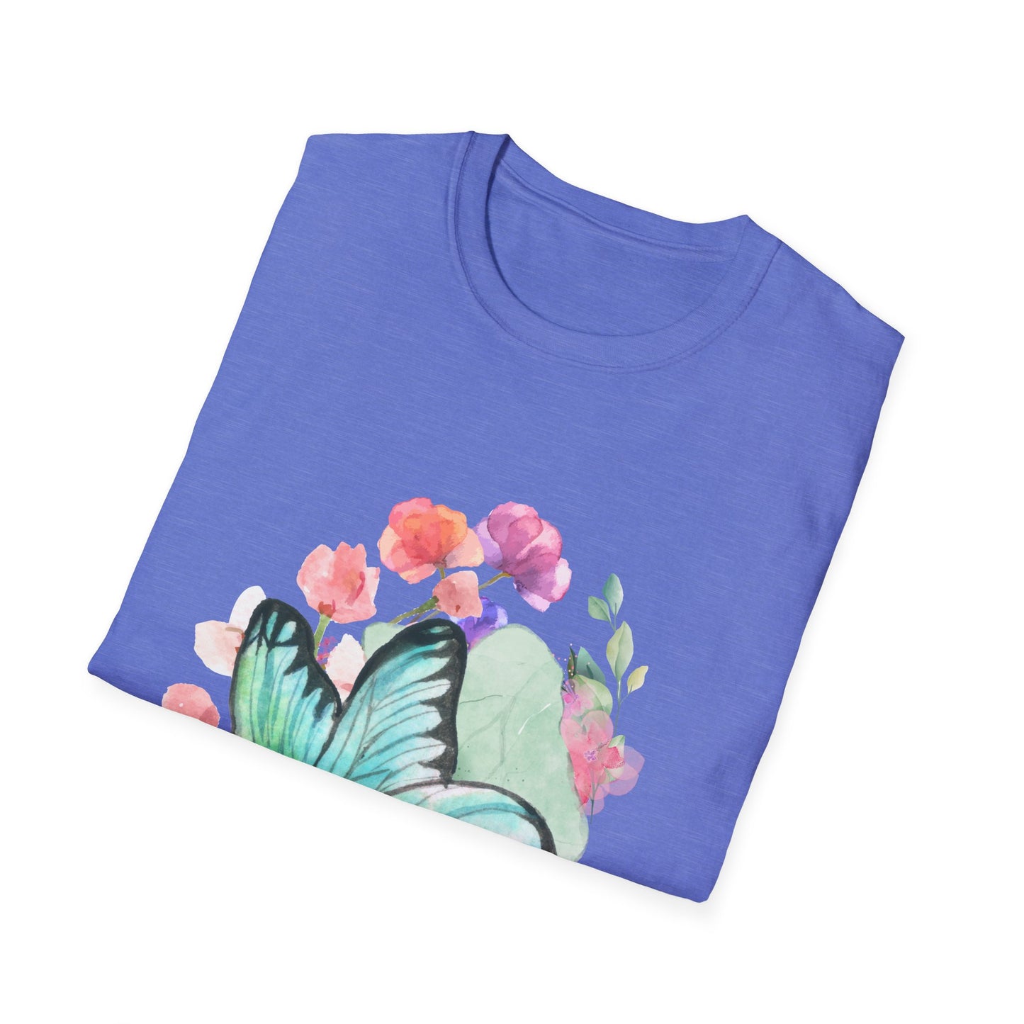 Butterfly Floral Unisex T-Shirt - Nature-Inspired Soft Custom Graphic Tee