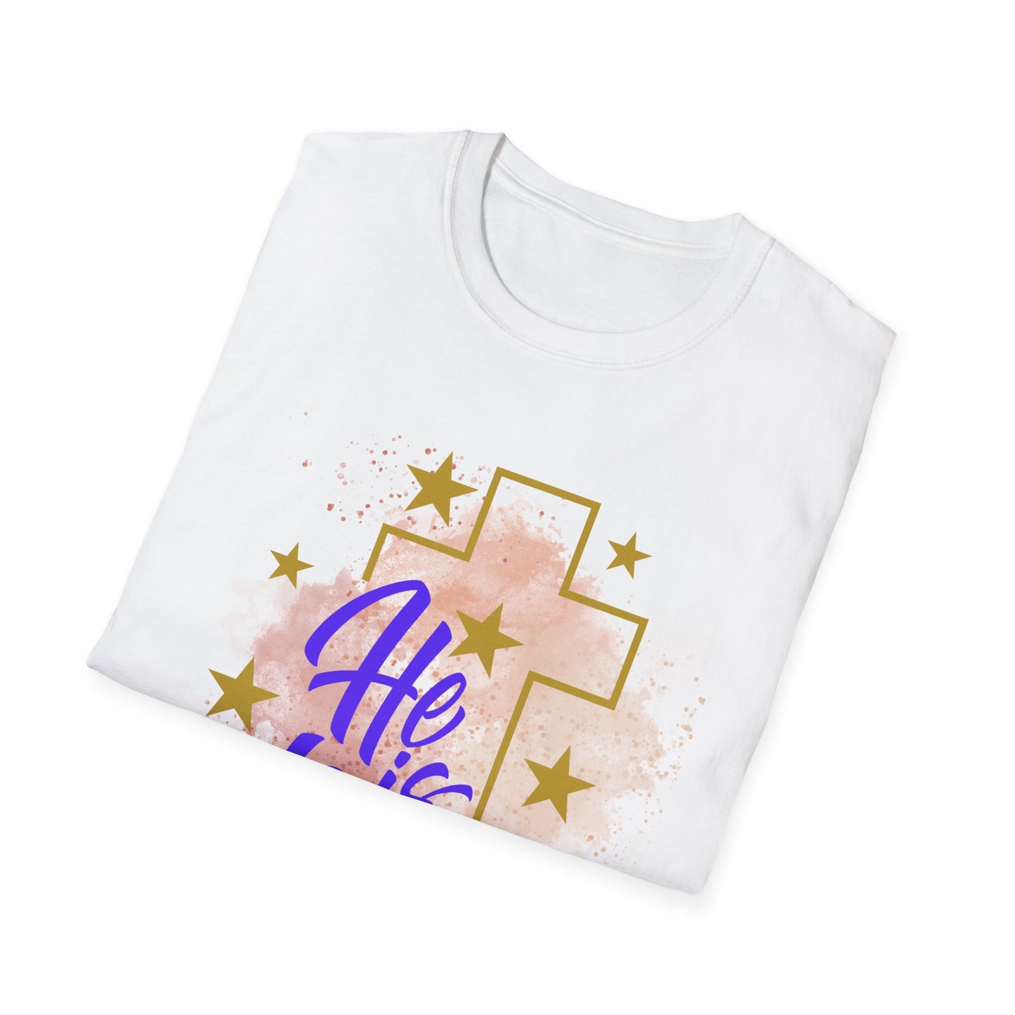 Christian Easter Unisex T-Shirt - He is Risen Cross Custom Graphic Tee