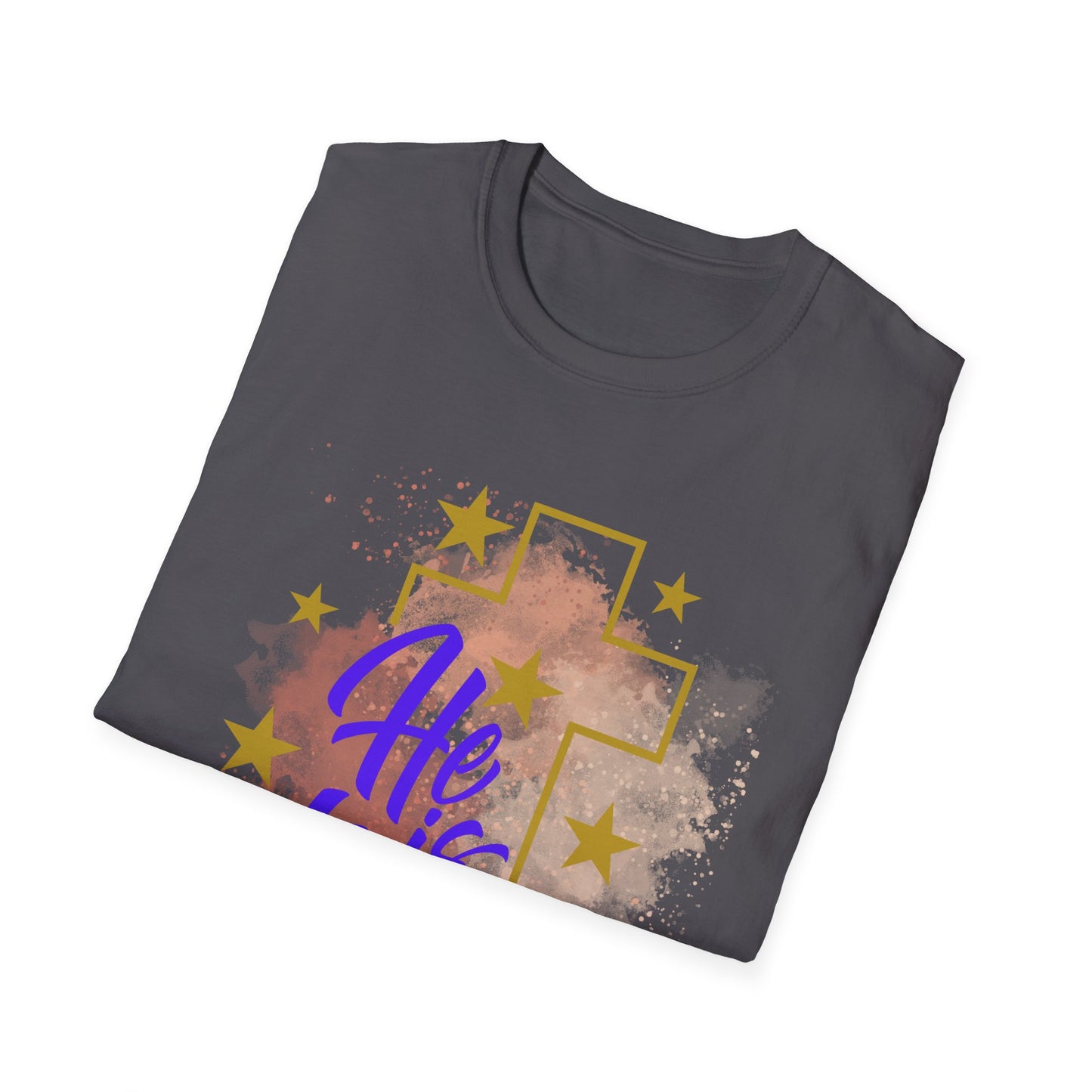 Christian Easter Unisex T-Shirt - He is Risen Cross Custom Graphic Tee