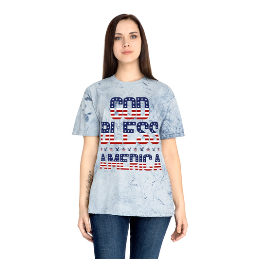 Premium USA Patriotic Color Blast T-Shirt (God Bless America)