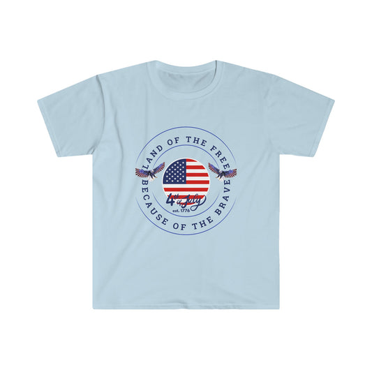 4th of July Patriotic T - Shirt (Land of The Free) - reallyposhgifts