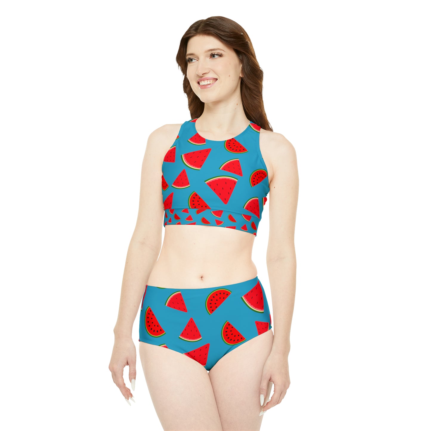 Watermelon Sporty Bikini Set For Women