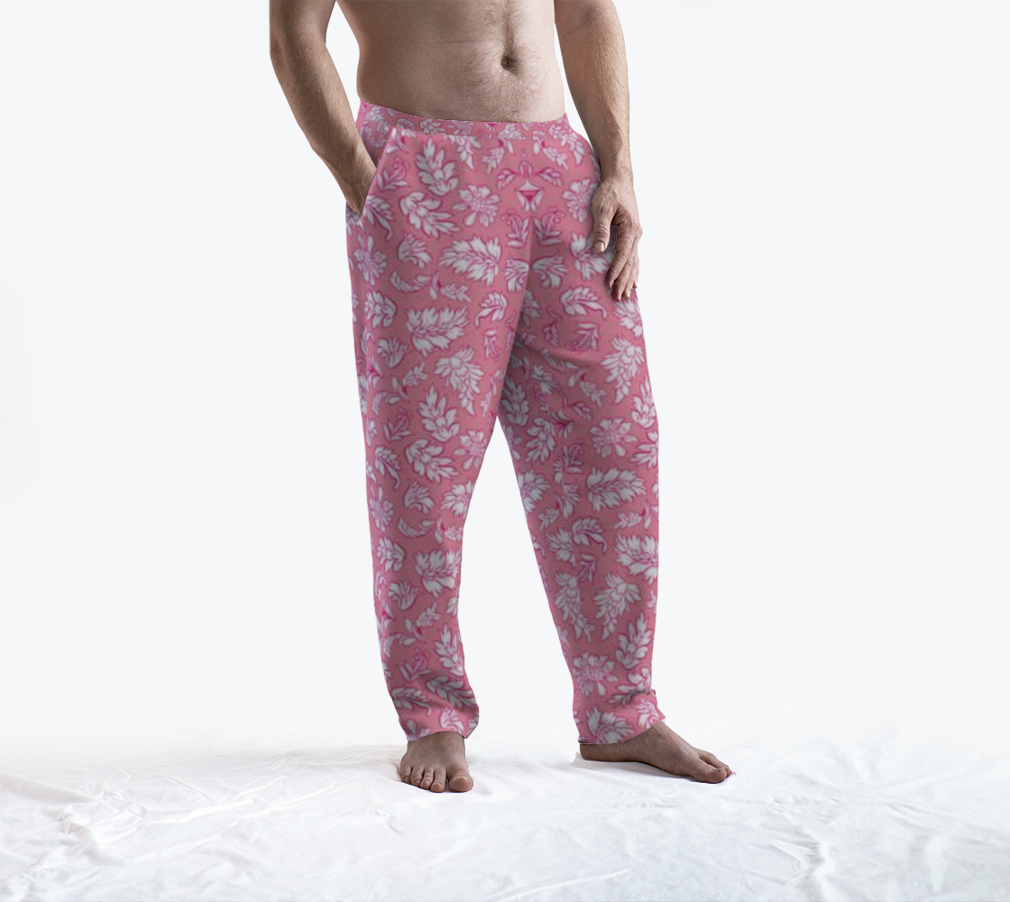 Custom Handsewn Rose Leaves Lounge Pants For Teen Girls and Women- Made In Canada