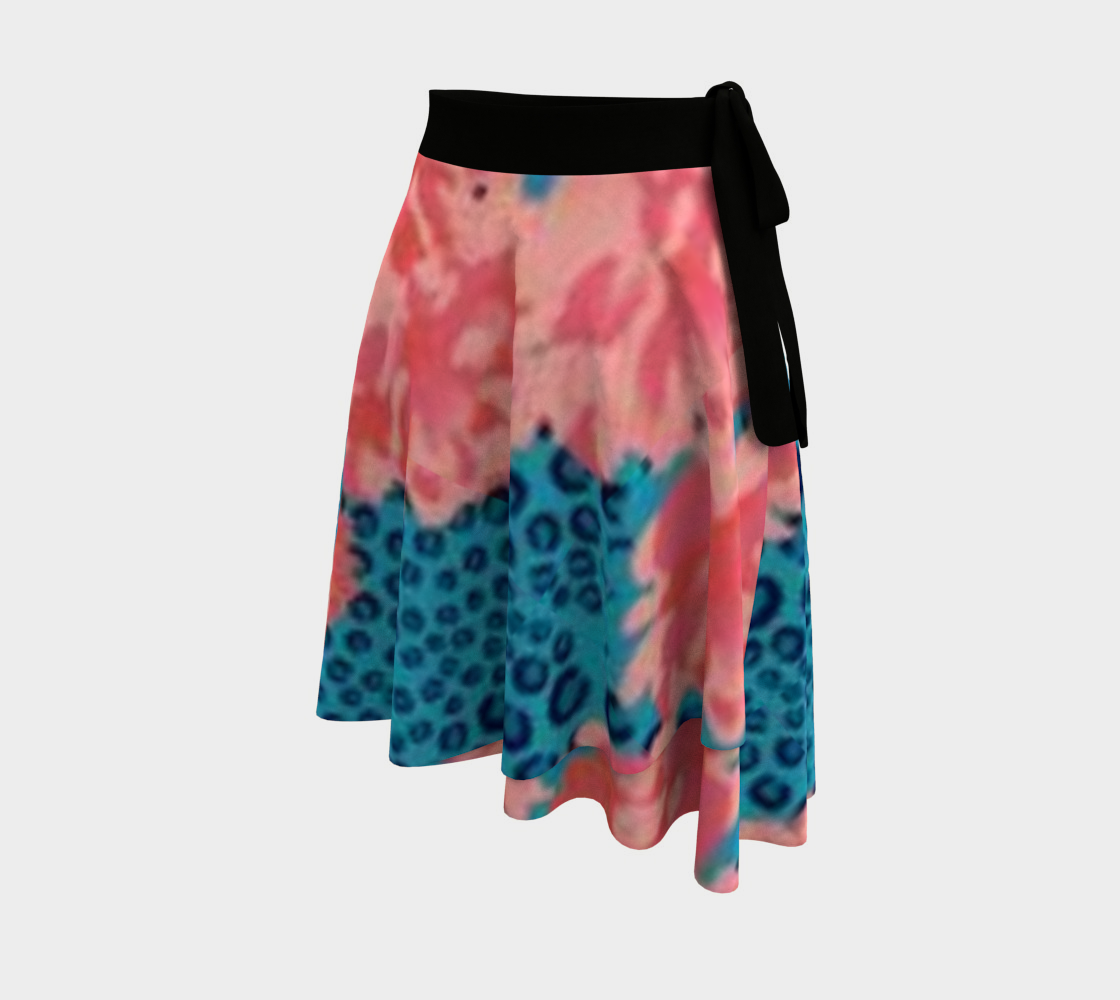 Custom Handsewn Flowery Leopard Wrapped Skirt For Teen Girls and Women- Made In Canada