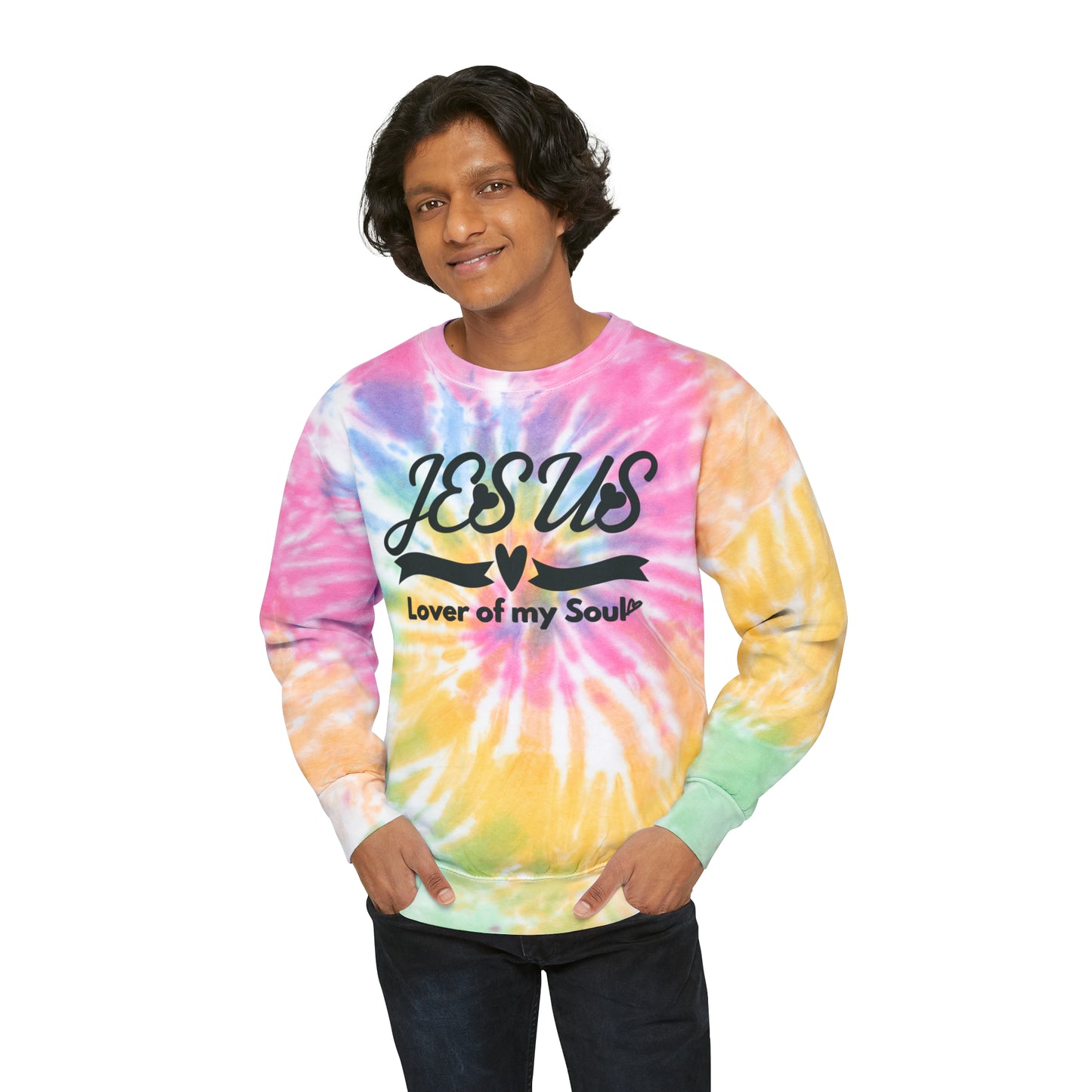 Christian Tie-Dye Sweatshirt-Jesus, Lover of my Soul