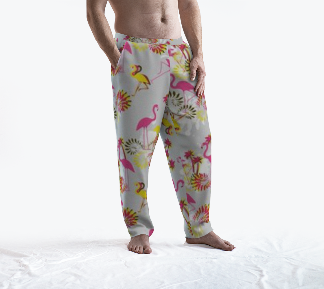 Custom Handsewn Pink Flamingo Lounge Pants For Teen Girls and Women- Made In Canada