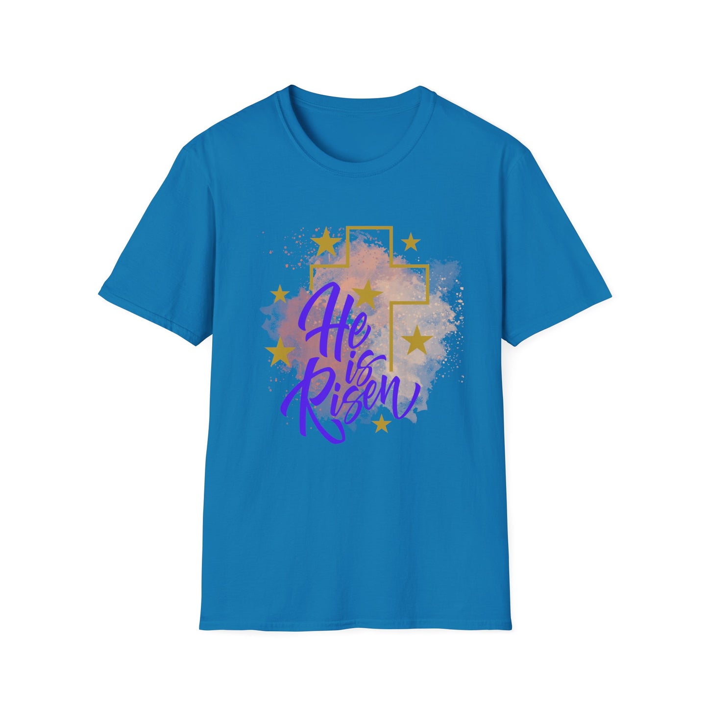 Christian Easter Unisex T-Shirt - He is Risen Cross Custom Graphic Tee