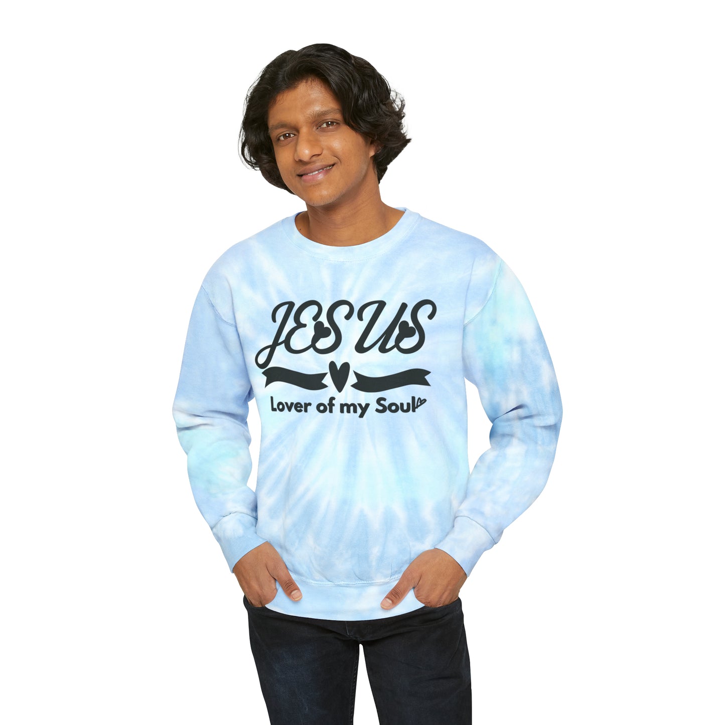 Christian Tie-Dye Sweatshirt-Jesus, Lover of my Soul