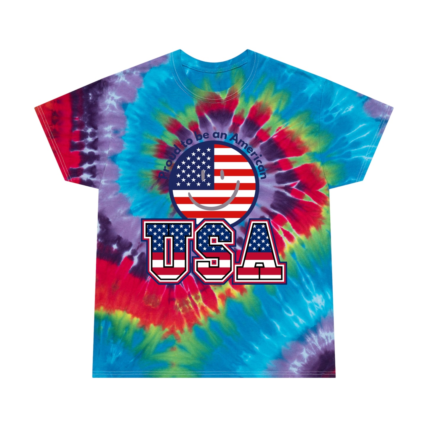 USA Flag Tie-Dye T-Shirt (Proud To Be An American)