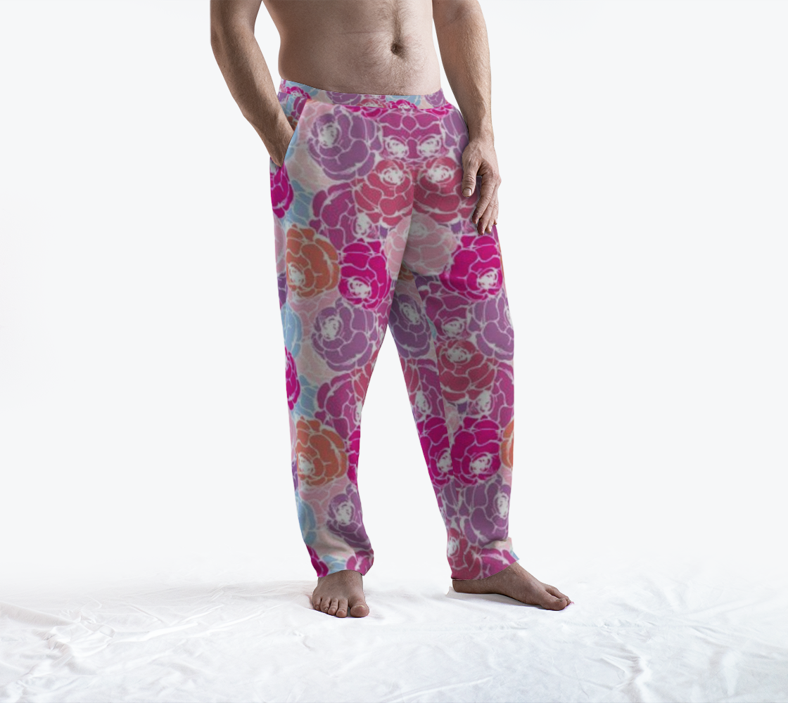 Custom Handsewn Rose Bouquets Lounge Pants For Teen Girls and Women- Made In Canada