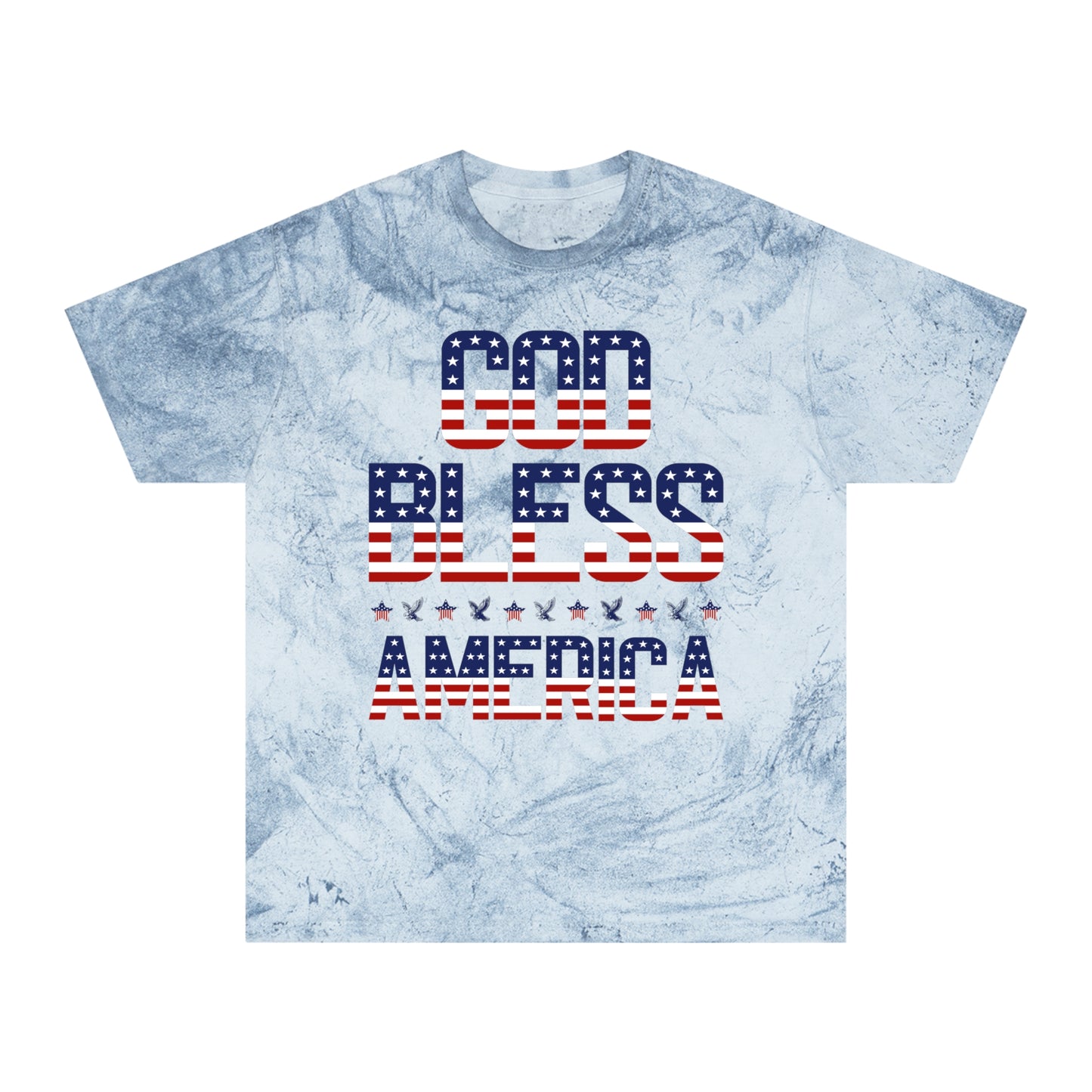 Premium USA Patriotic Color Blast T-Shirt (God Bless America)