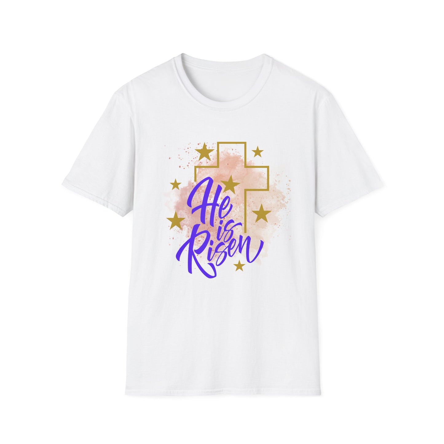 Christian Easter Unisex T-Shirt - He is Risen Cross Custom Graphic Tee