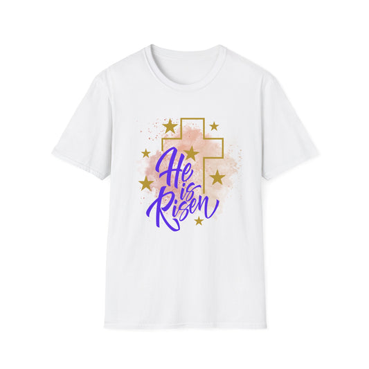 Christian Easter Unisex T-Shirt - He is Risen Cross Custom Graphic Tee