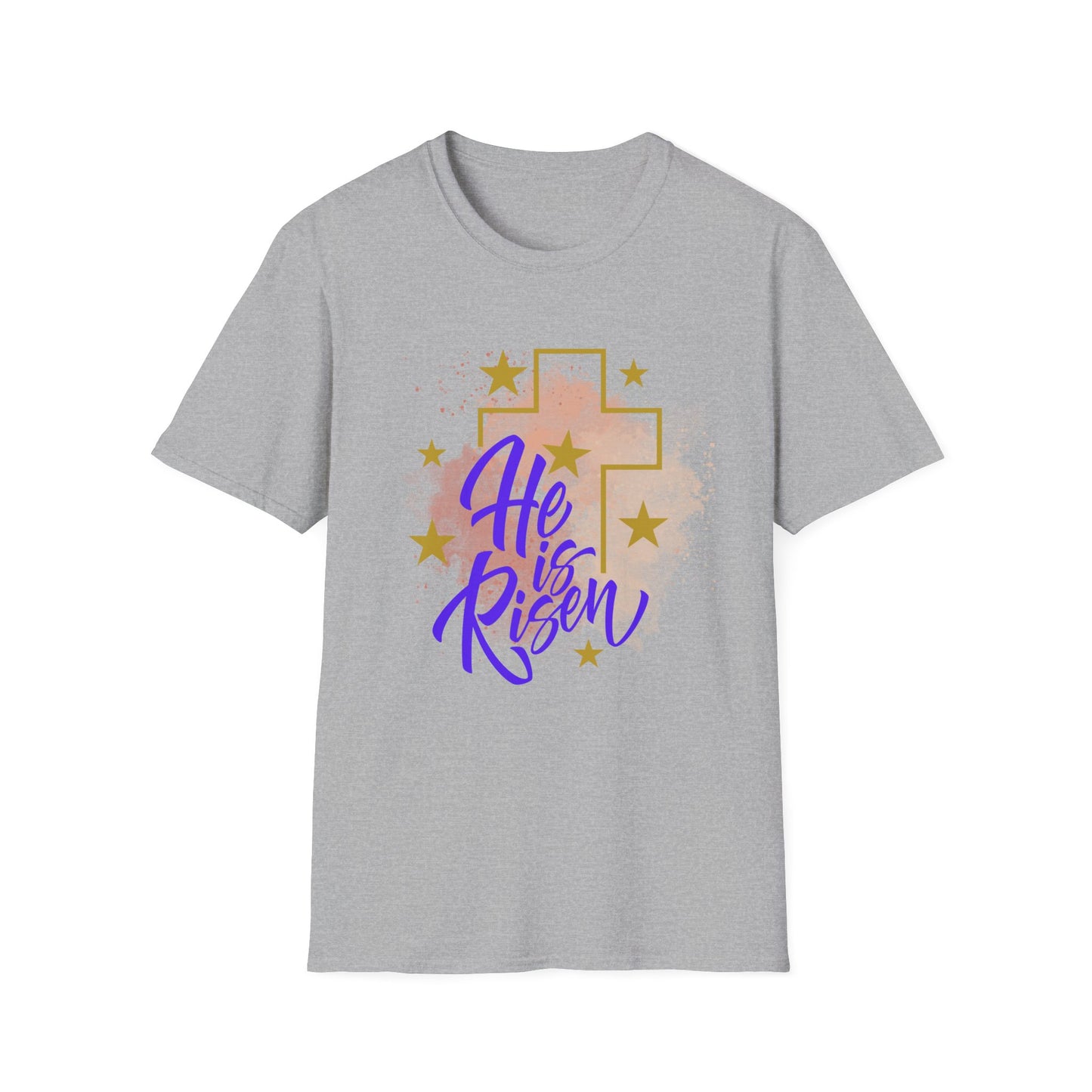 Christian Easter Unisex T-Shirt - He is Risen Cross Custom Graphic Tee