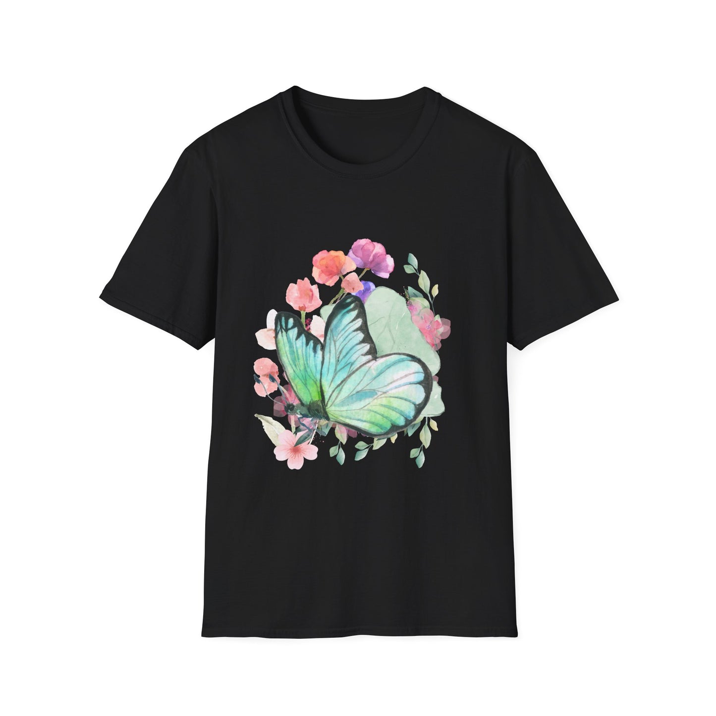 Butterfly Floral Unisex T-Shirt - Nature-Inspired Soft Custom Graphic Tee