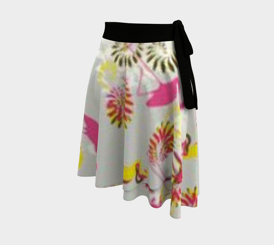 Custom Handsewn Pink Flamingo Wrapped Skirt For Teen Girls and Women- Made In Canada