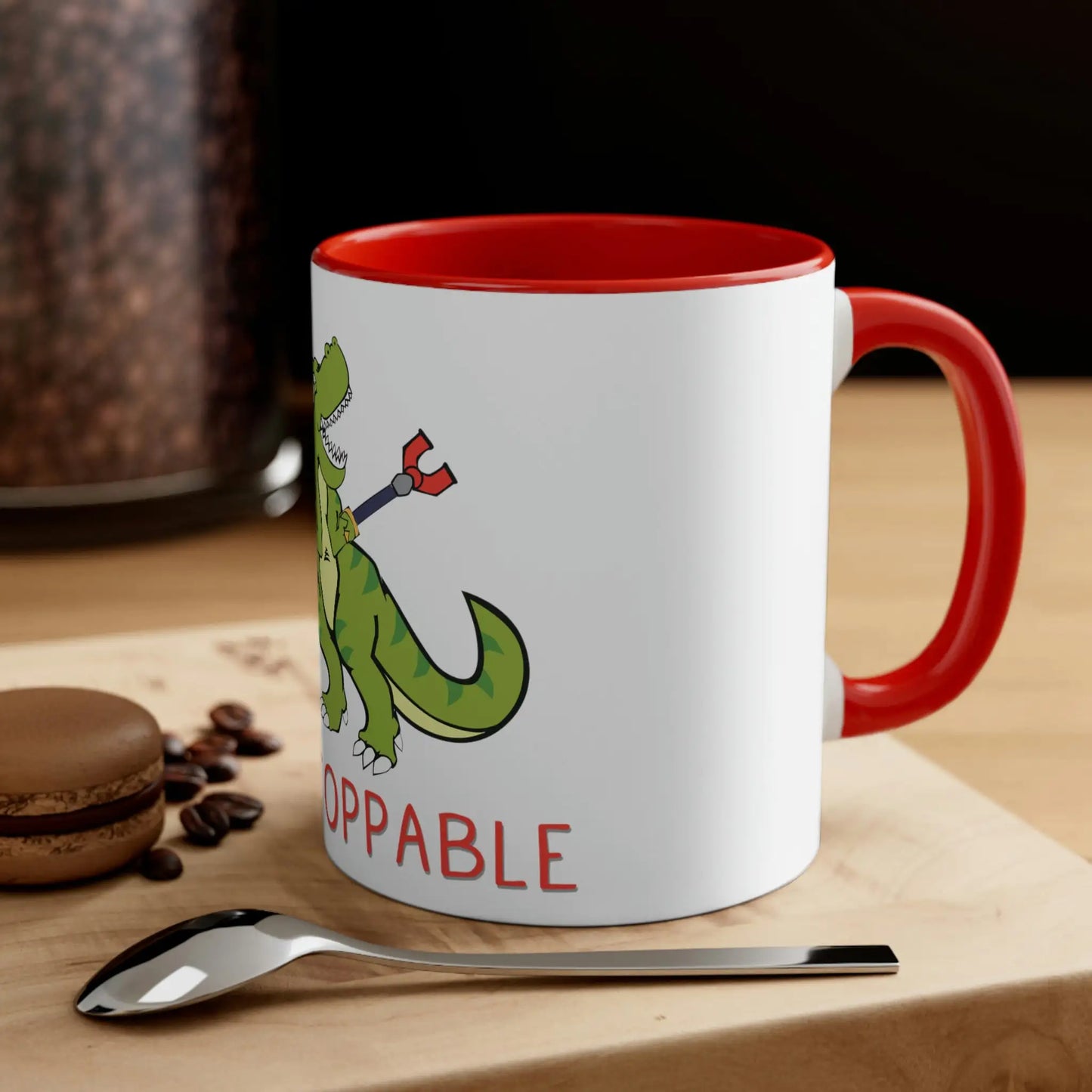 Motivational Positive Affirmation Mug- Unstoppable T-Rex Mug-