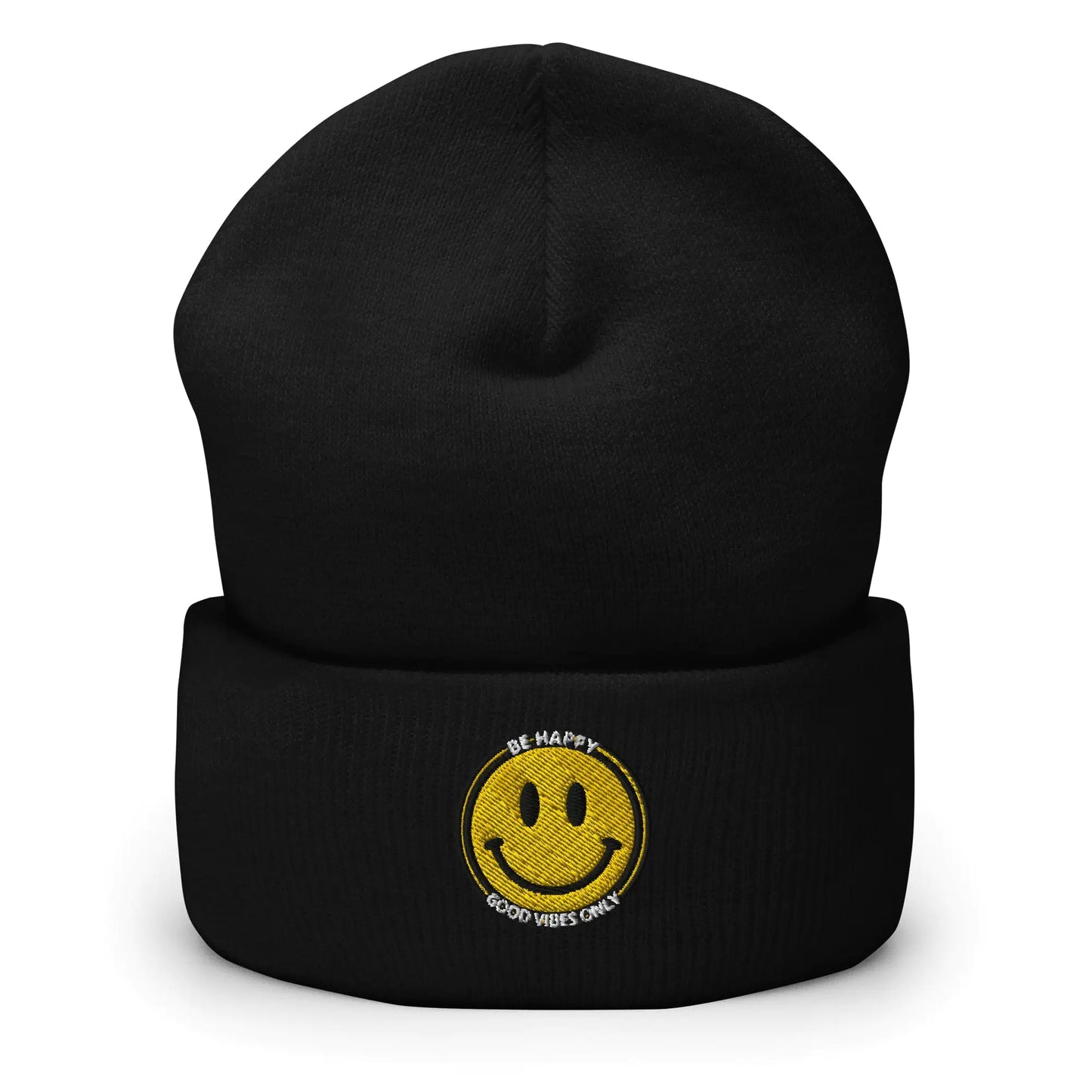 Be Happy Embroidered Beanie