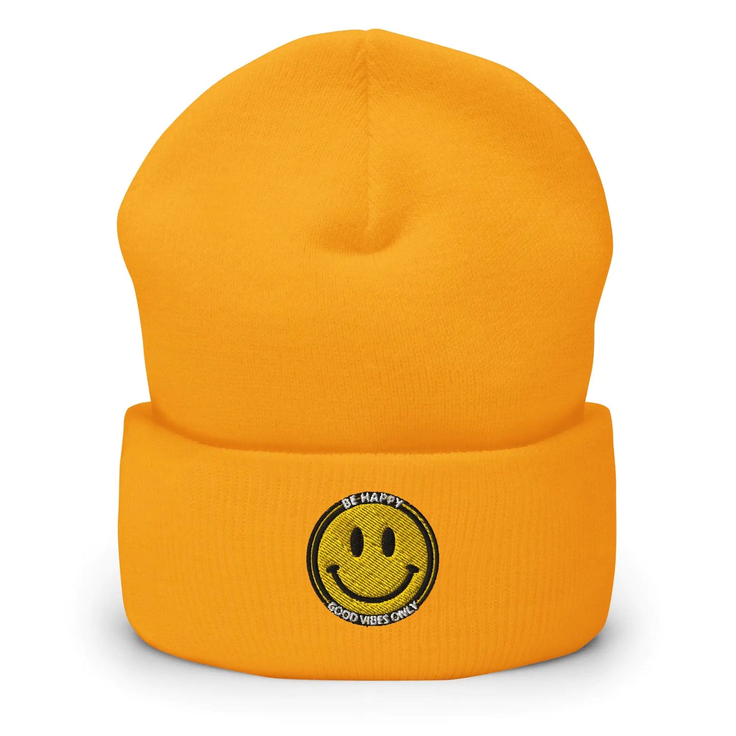 Be Happy Embroidered Beanie