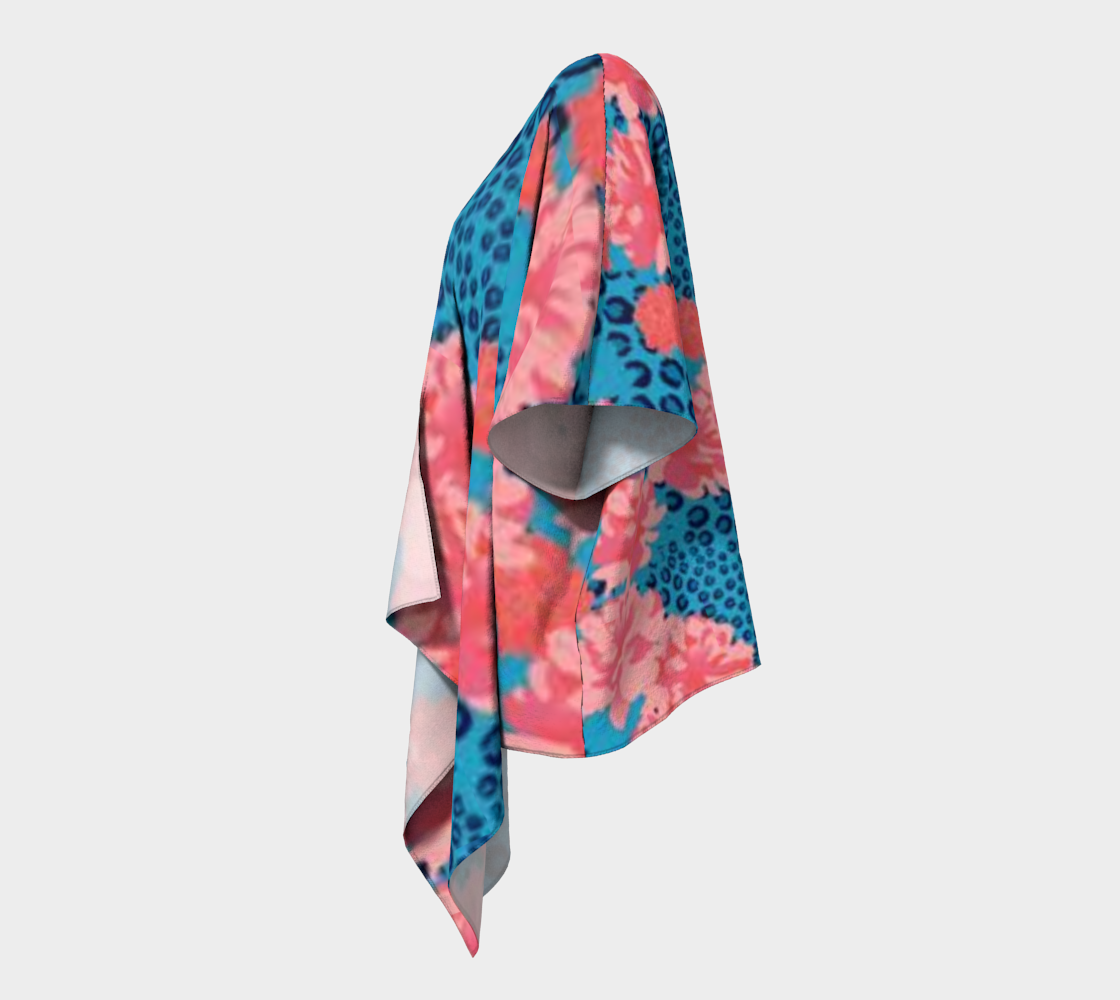 Custom Handsewn Flowery Leopard Kimono For Teen Girls and Women- Made In Canada