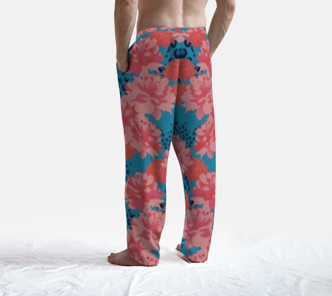 Custom Handsewn Flowery Leopard Lounge Pants For Teen Girls and Women- Made In Canada
