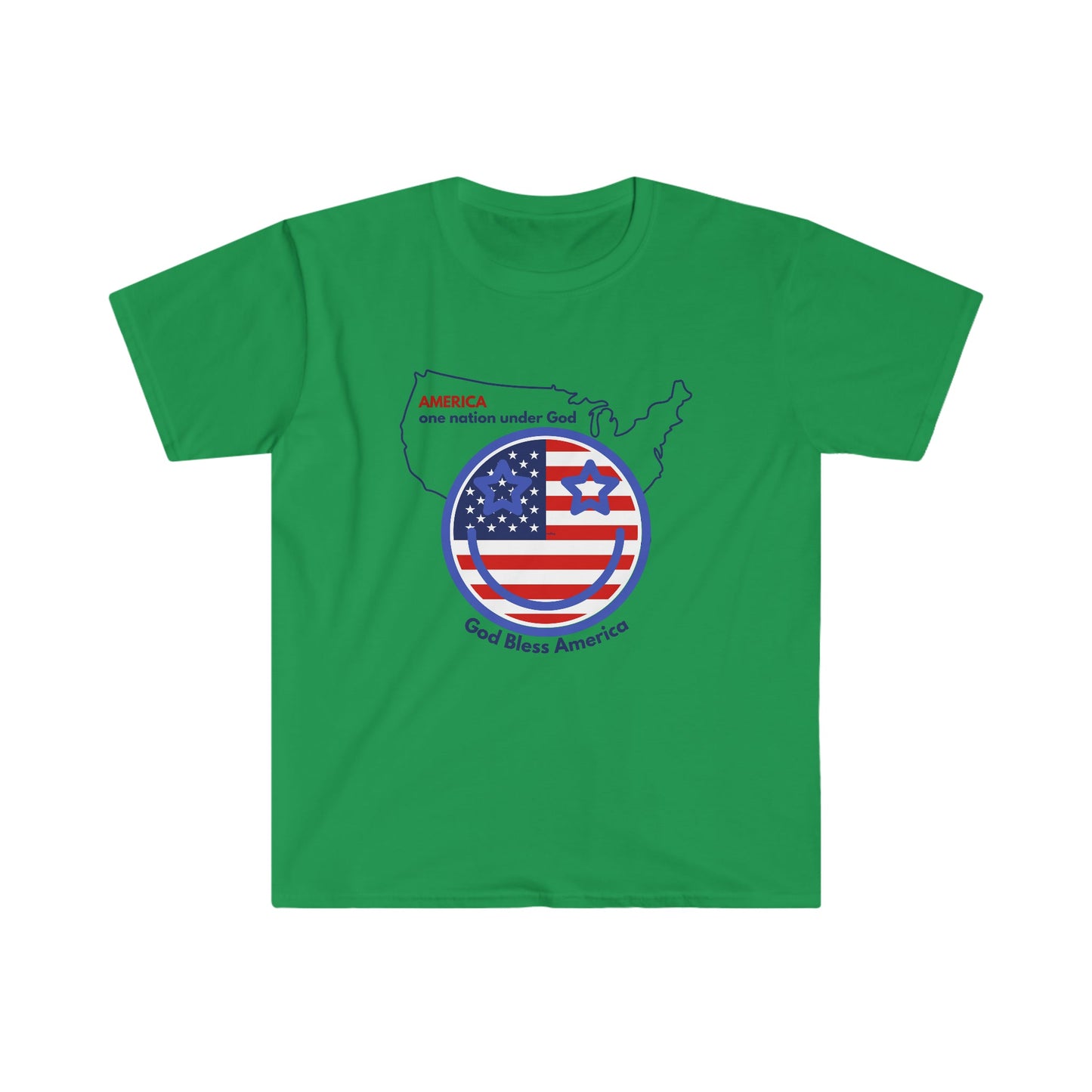 America Independence Day Unisex T - Shirt (One Nation Under God) - reallyposhgifts