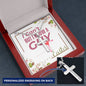 Personalized Engraved Cross Necklace With Easter Message Card