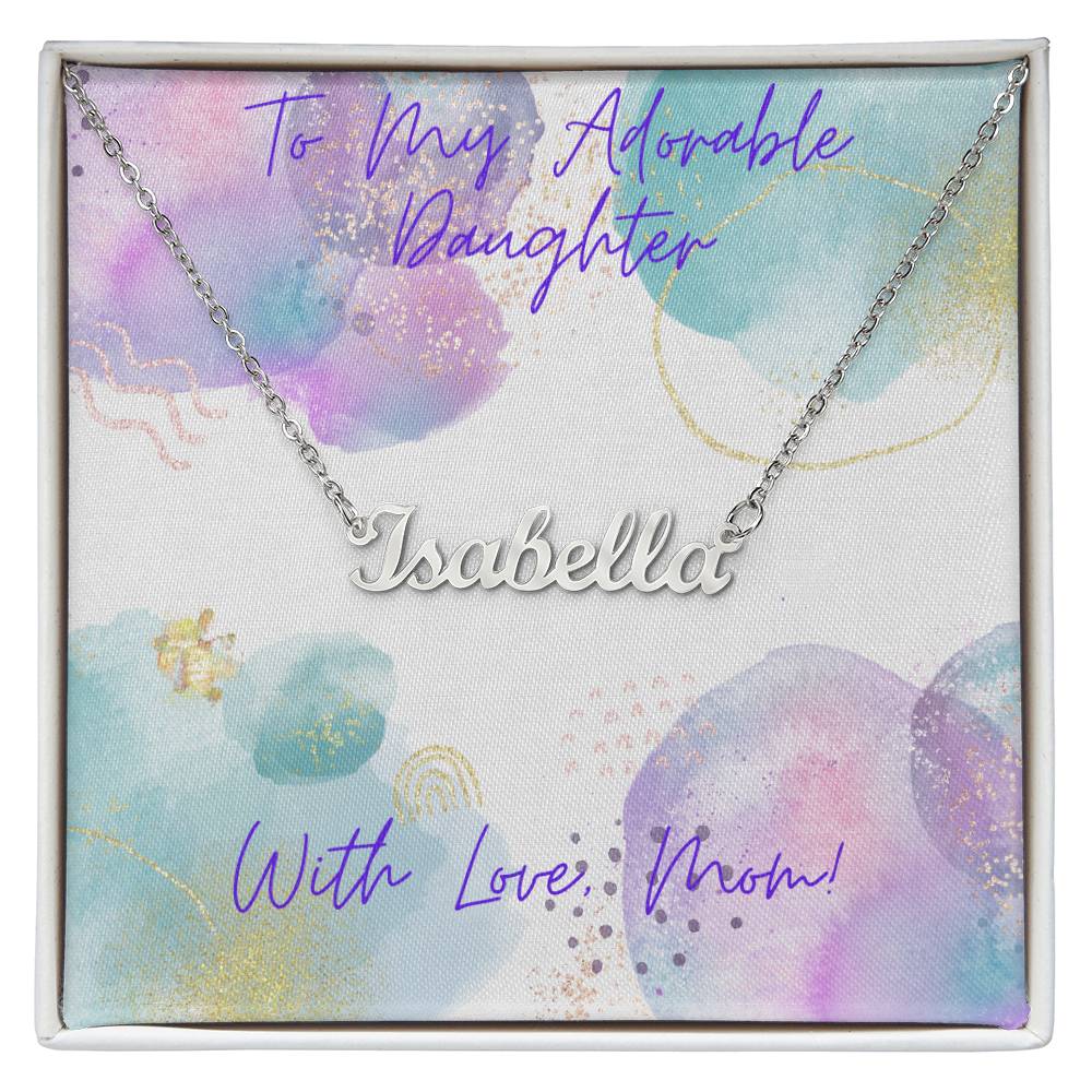 Personalized Name Jewelry For Daughters- Plus Message Card. Made In USA