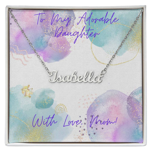 Personalized Name Jewelry For Daughters- Plus Message Card. Made In USA