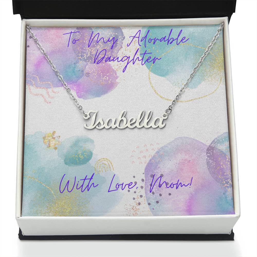 Personalized Name Jewelry For Daughters- Plus Message Card. Made In USA