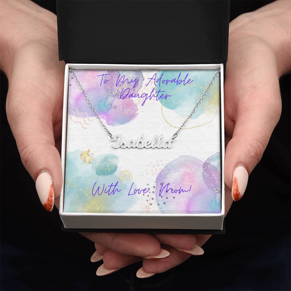 Personalized Name Jewelry For Daughters- Plus Message Card. Made In USA
