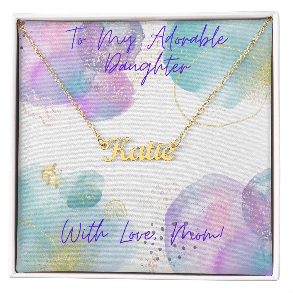 Personalized Name Jewelry For Daughters- Plus Message Card. Made In USA