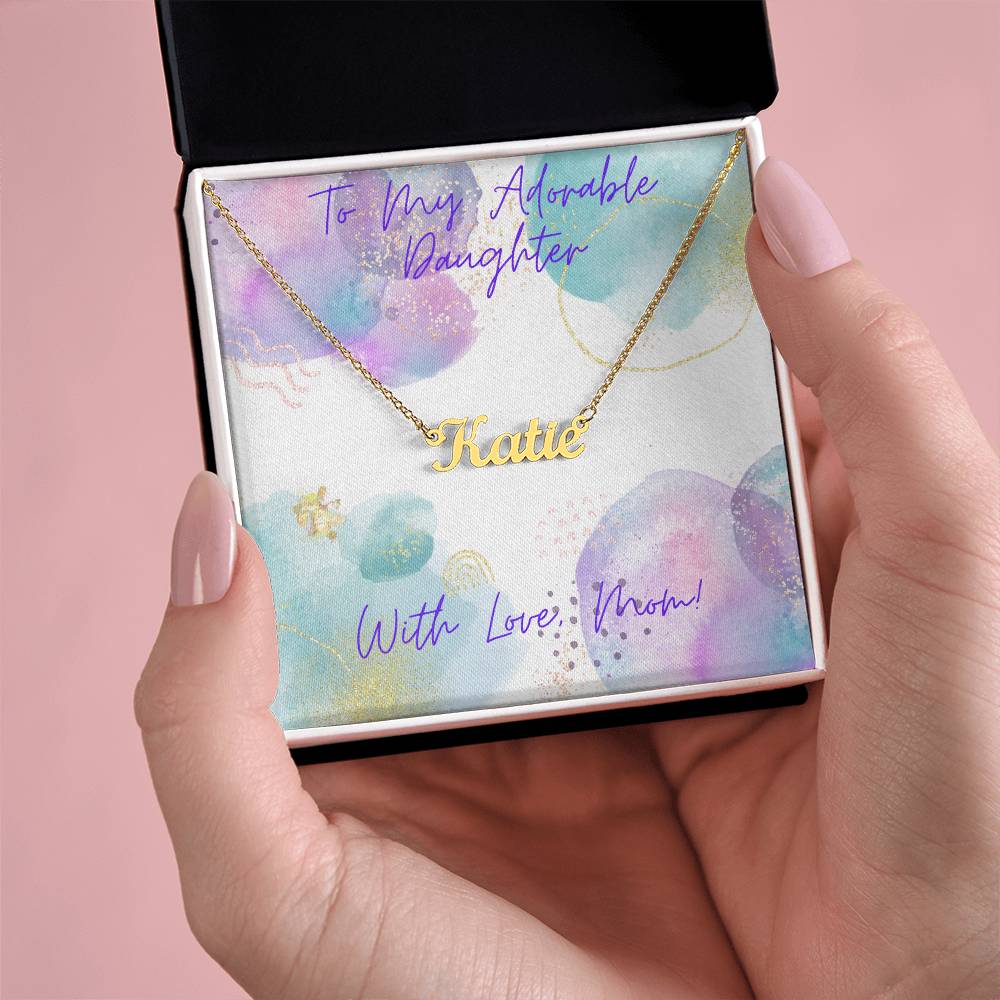 Personalized Name Jewelry For Daughters- Plus Message Card. Made In USA