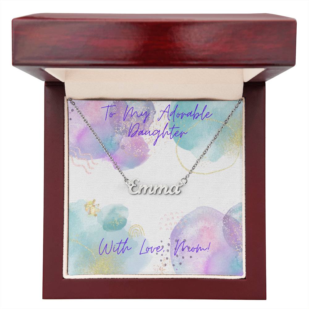 Personalized Name Jewelry For Daughters- Plus Message Card. Made In USA