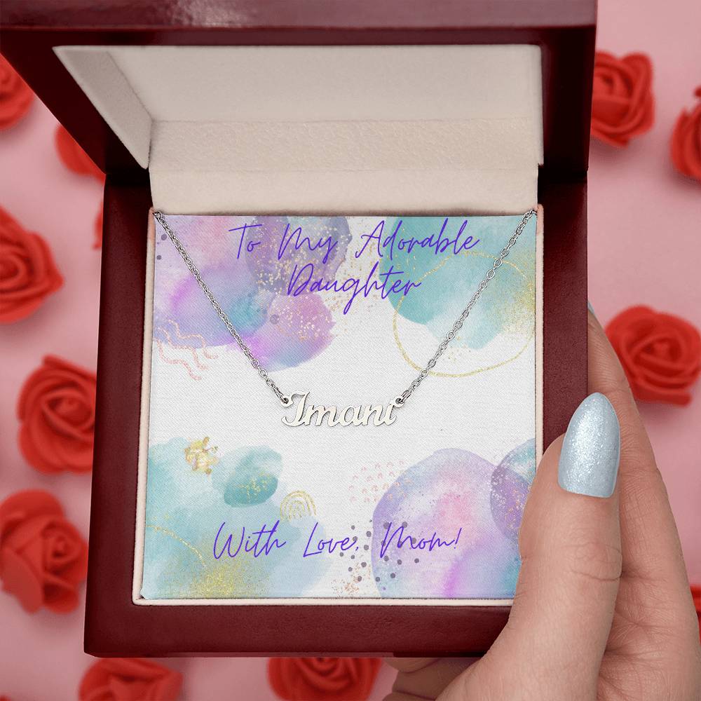 Personalized Name Jewelry For Daughters- Plus Message Card. Made In USA