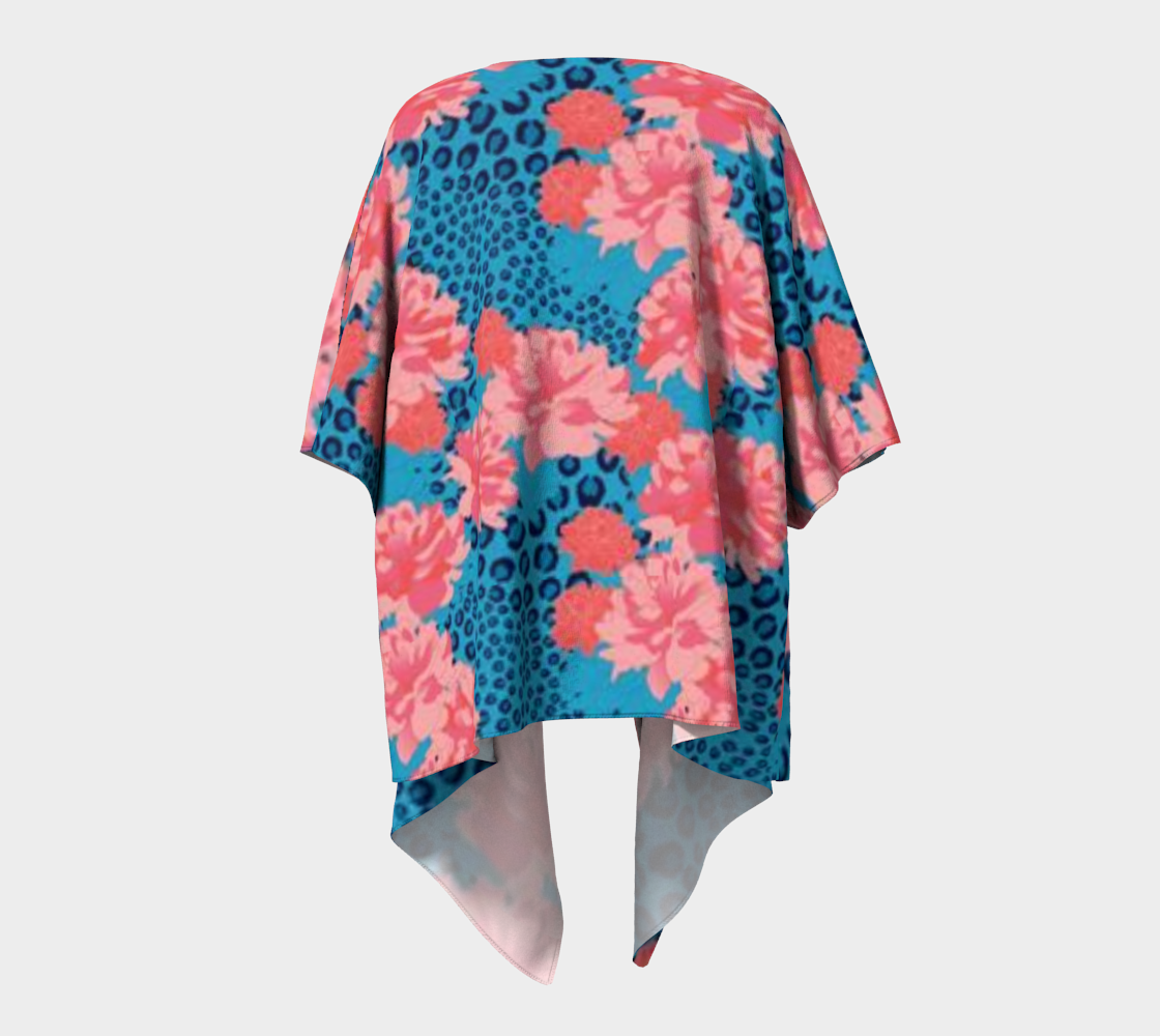 Custom Handsewn Flowery Leopard Kimono For Teen Girls and Women- Made In Canada