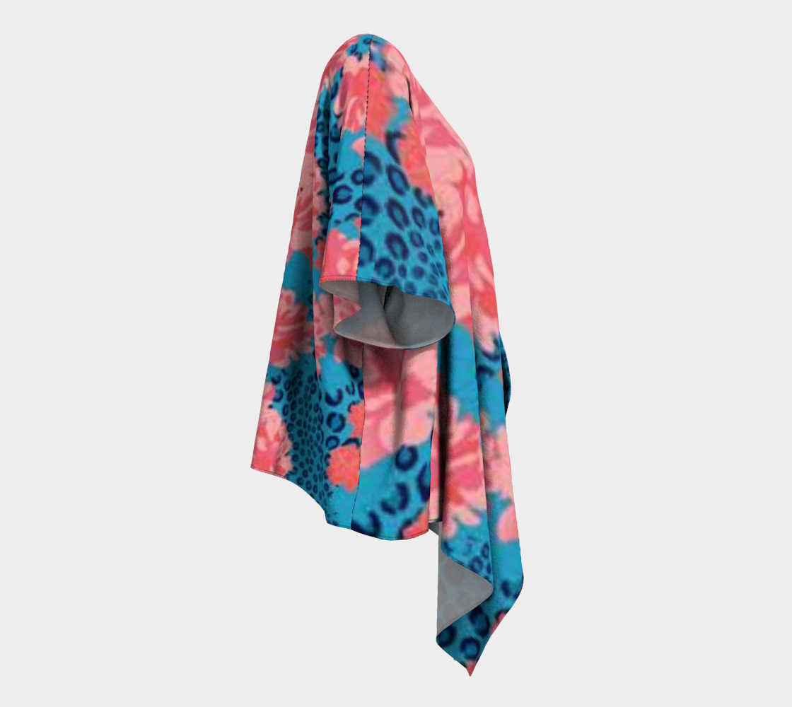 Custom Handsewn Flowery Leopard Kimono For Teen Girls and Women- Made In Canada