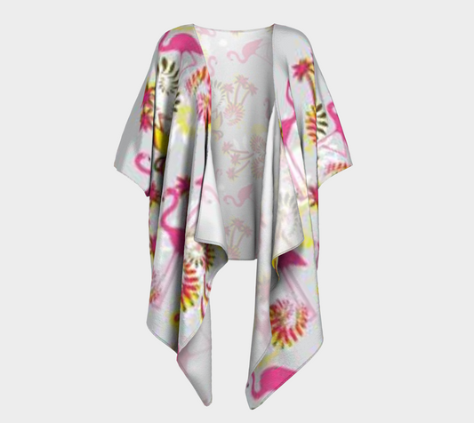 Custom Handsewn Flamingo Kimono For Teen Girls and Women- Made In Canada