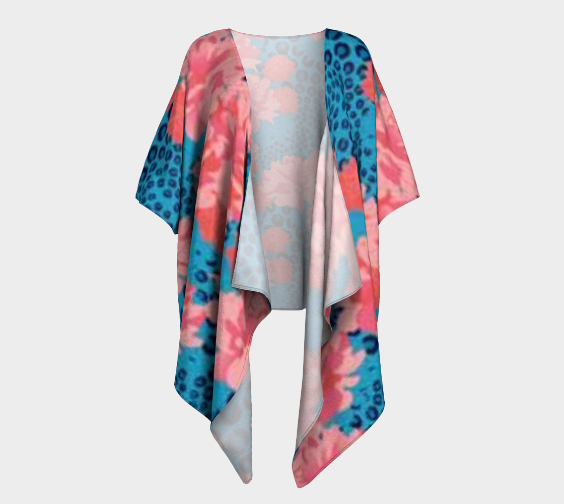 Custom Handsewn Flowery Leopard Kimono For Teen Girls and Women- Made In Canada